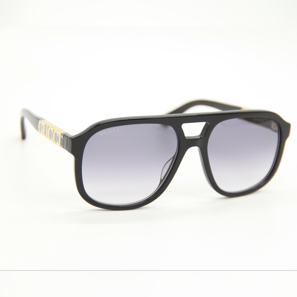 NEW GUCCI GG1188S 002 BLACK GRAY AVIATOR SUNGLASSES GUCCI - Picture 5 of 14